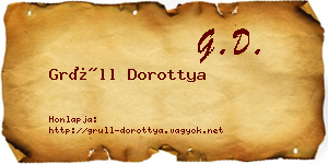 Grüll Dorottya névjegykártya